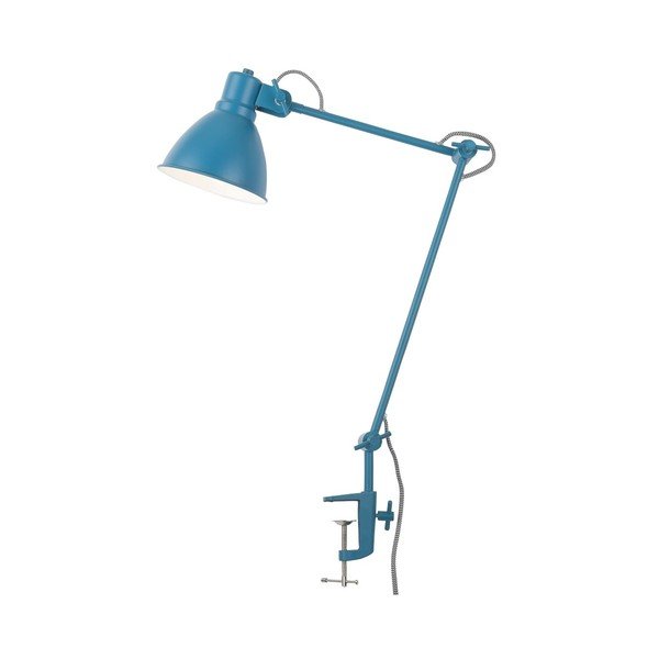 Plava stolna lampa sa Cityver Denver stezaljkom