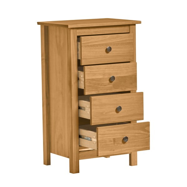 Prirodna komoda od punog borovog drveta sa 4 ladice Marckeric Bern-image-2