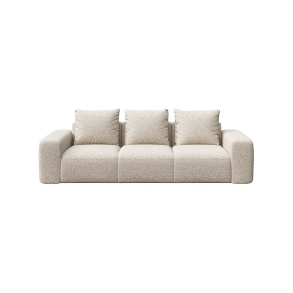 Bež sofa od bouclé tkanine 287 cm Feiro – MESONICA