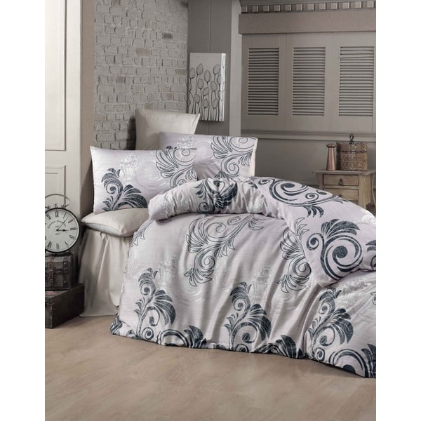 Bež pamučna posteljina za bračni krevet 200x200 cm Ottoman – Mijolnir