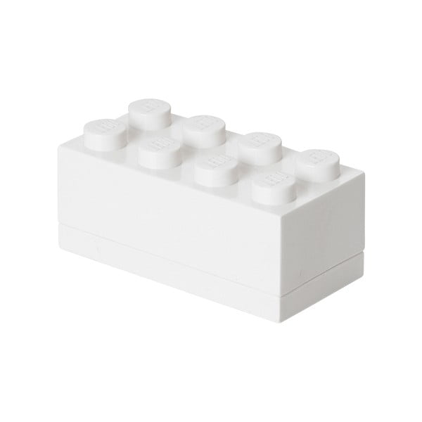 Bijela kutija za pohranu LEGO® Mini, 4,6 x 9,2 cm