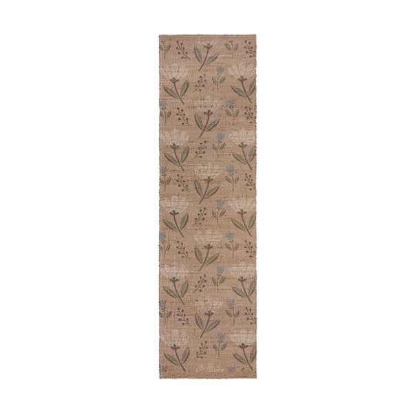 Ručno rađena staza od mješavine jute u prirodnoj boji 60x230 cm Arriana – Flair Rugs