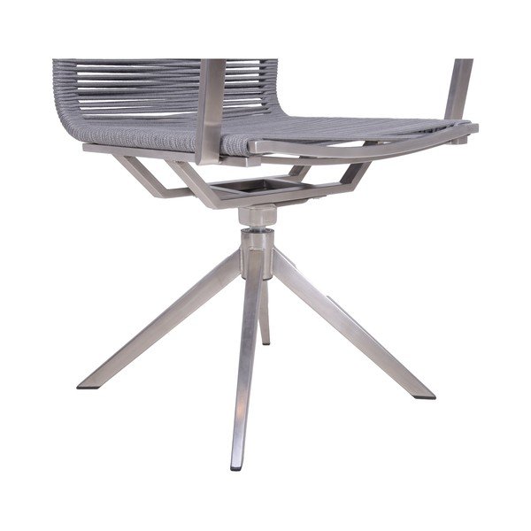 Siva metalna vrtna stolica Rubiera – Garden Pleasure-image-3