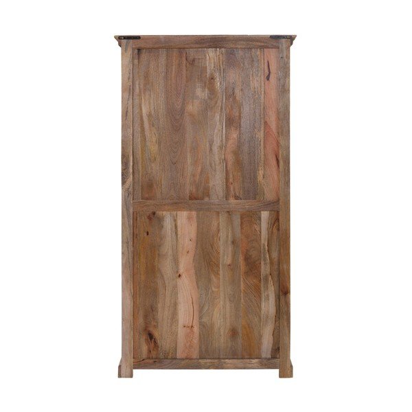 Smeđi ormar od masivnog manga 190x45 cm Maneesh – Støraa-image-3