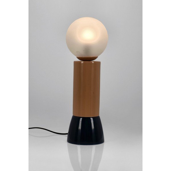 Metalna stolna lampa sa staklenim sjenilom (visina 47 cm) Malton – Bizzotto-image-1
