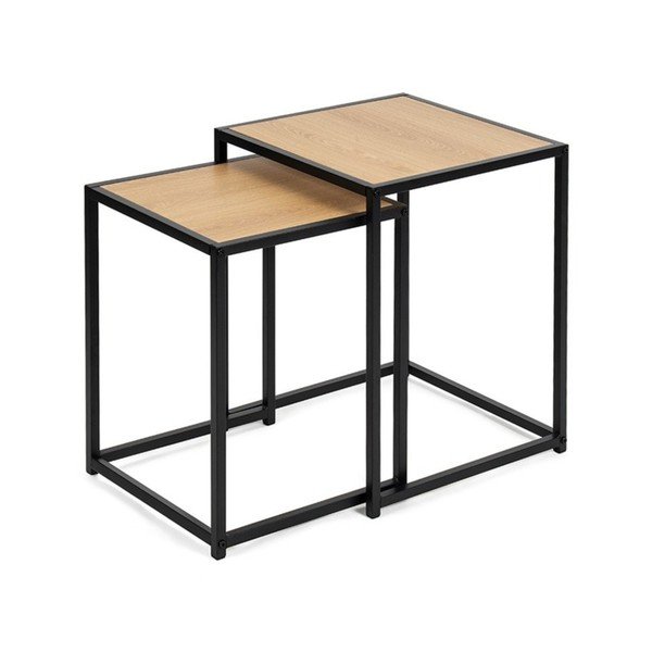 Pomoćni stolići u setu 2 kom u dekoru hrasta 38x38 cm Noah – Bonami Essentials