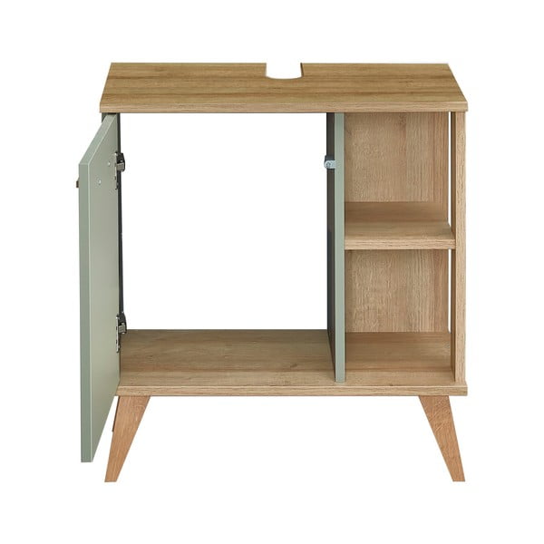 Zeleni ormarić za ispod umivaonika u dekoru hrasta 61x65 cm Set 963- Pelipal-image-3