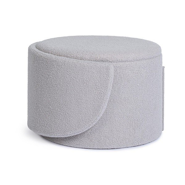 Svijetlo sivi tabure od bouclé tkanine Anthea – Yes Everyday-image-3