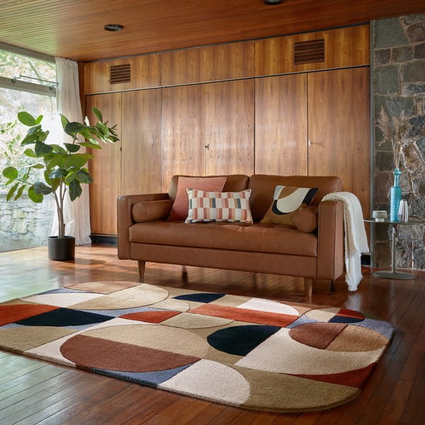 Ručno rađen vunen tepih boje terakote 160x230 cm Mia Arch – Flair Rugs-image-1