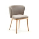 Svjetlo smeđa podstavljena blagovaonska stolica Ciselia – Kave Home