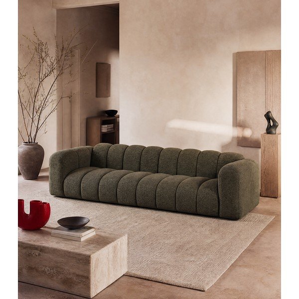 Zelena sofa od šenila 290 cm Lupine – Micadoni -image-1