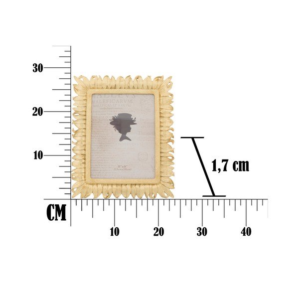 Žuti okvir za fotografije u okviru od smole Mauro Ferretti Glam Petal, 15 x 20 cm-image-1