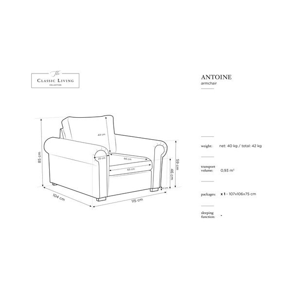 Crna fotelja Windsor & Co Sofas Hermes-image-1