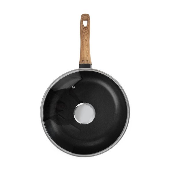 Aluminijska tava s poklopcem Orion Grande Wooden, ø 28 cm-image-3