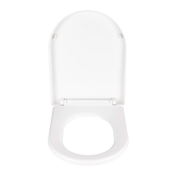 Bijelo WC sjedalo s lakim zatvaranjem Wenkoo Calla, 47 x 35,5 cm-image-2