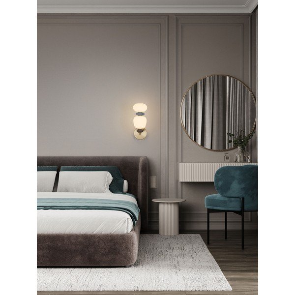 Bijela/u zlatnoj boji metalna LED zidna lampa s mogućnosti zatamnjivanja Palo – Nova Luce-image-2
