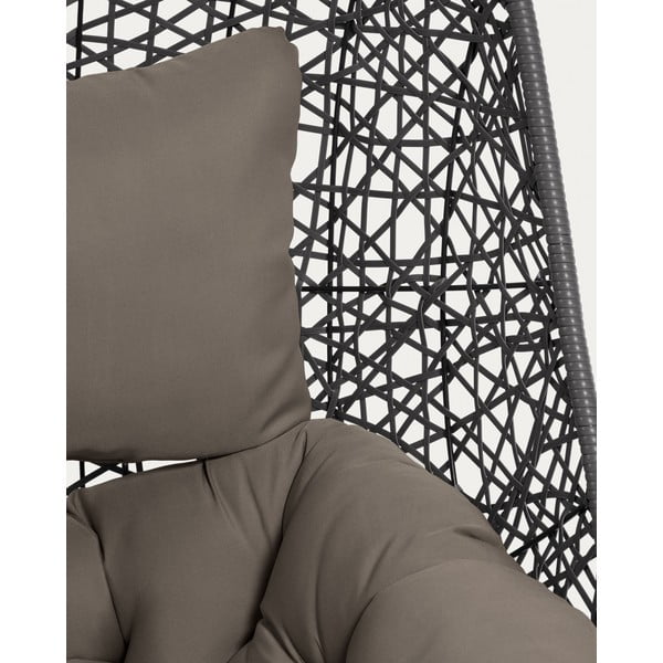 Tamno siva viseća vrtna fotelja od umjetnog ratana Florina – Kave Home-image-4