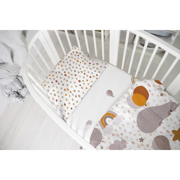 Rastezljiva dječja plahta od pamučnog satena 200x90 cm Balloon Dreaming - Butter Kings-image-1