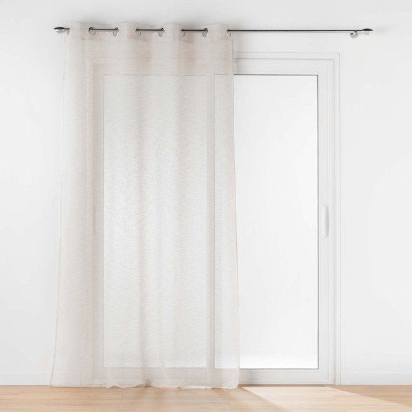 Prozirna zavjesa od voila boje slonovače 140x240 cm Carlin – douceur d'intérieur