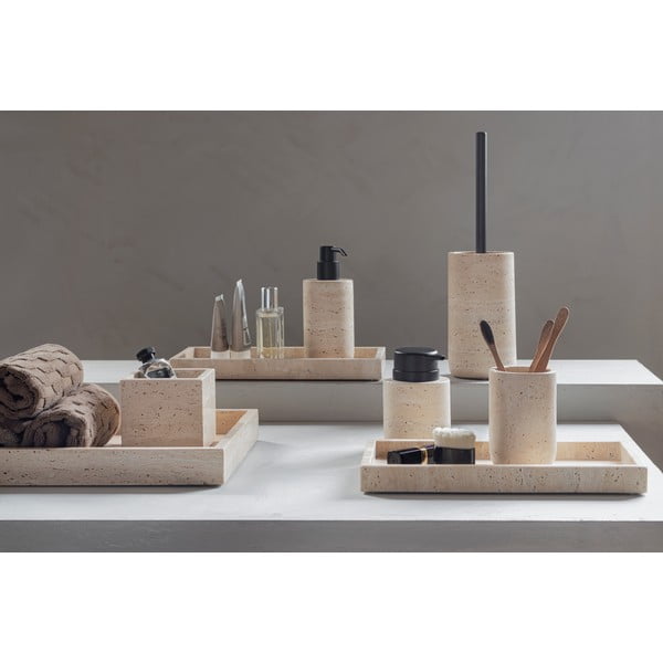 Bež kameni dozator sapuna 250 ml Travertine – Mette Ditmer Denmark-image-1