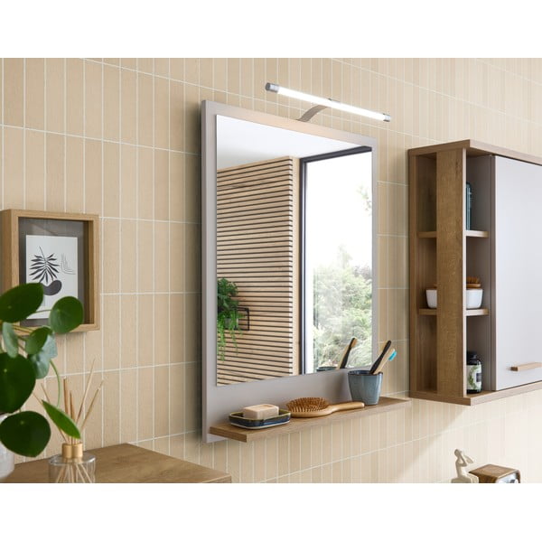 Zidno ogledalo s policom 60x74,5 cm Quickset 966 – Pelipal-image-1