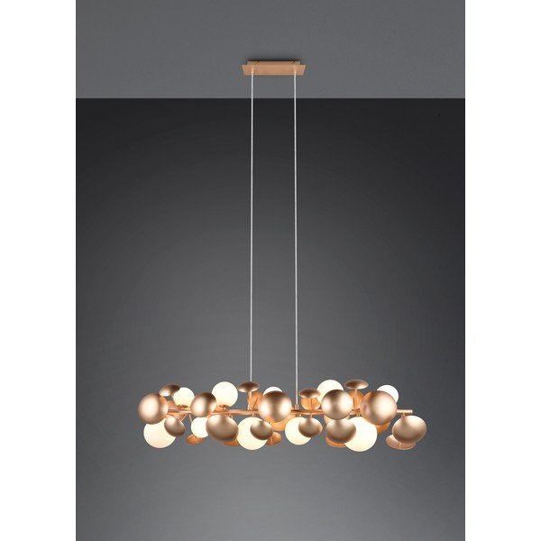 Bijela/u zlatnoj boji viseća svjetiljka sa staklenim sjenilom Bubble – Trio Select-image-1