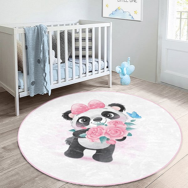 Bijeli dječji tepih ø 100 cm Comfort – Mila Home-image-2