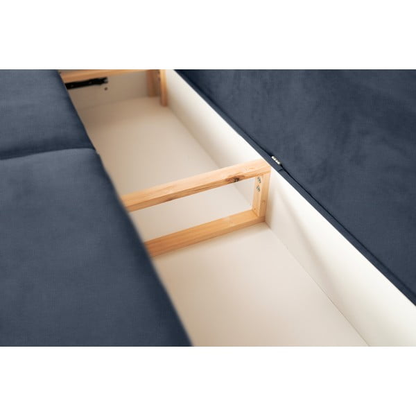 Plava sklopiva/s prostorom za odlaganje sofa od šenila 236 cm Silva – ELTAP-image-3