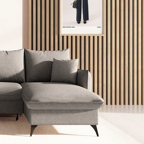 Siva sklopiva/s prostorom za odlaganje kutna garnitura (s desnim kutom/s ležaljkom) Brim – Rodier-image-4