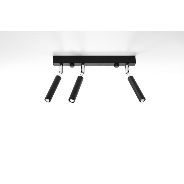 Crna stropna svjetiljka Sollux Tiden Trio-image-2