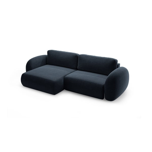 Tamno plava sklopiva/s prostorom za odlaganje kutna garnitura od šenila Tonale – Cosmopolitan Design-image-2