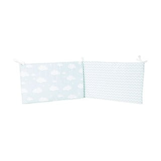 Tirkizni zaštitni pamučni jastuk za ogradicu za dječji krevet Mike & Co. NEW YORK Carino, 40 x 210 cm