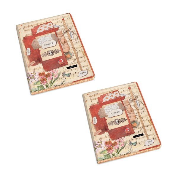 A6 bilježnice u setu 192 stranica 2 kom Love – Kartos-image-1