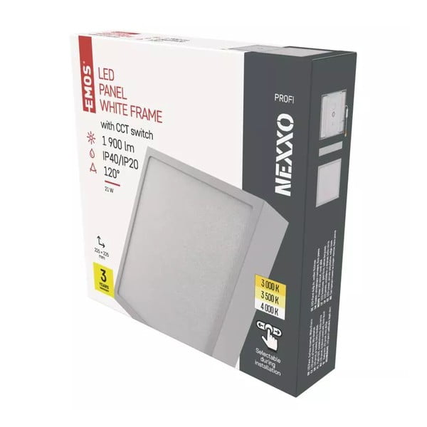 Bijela LED stropna svjetiljka 22.5x22.5 cm Nexxo – EMOS-image-1