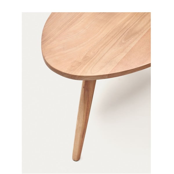 Stolić za kavu od masivnog bagrema u prirodnoj boji 60x110 cm Eluana – Kave Home-image-3