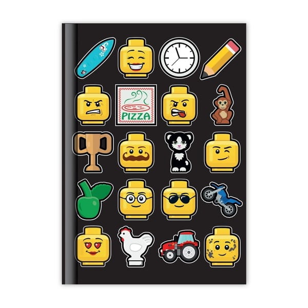 LEGO® ikonski crni dnevnik, 96 stranica