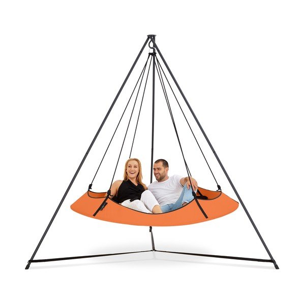 Narančasta vrtna ljuljačka sa postoljem - Hangout Pod-image-2