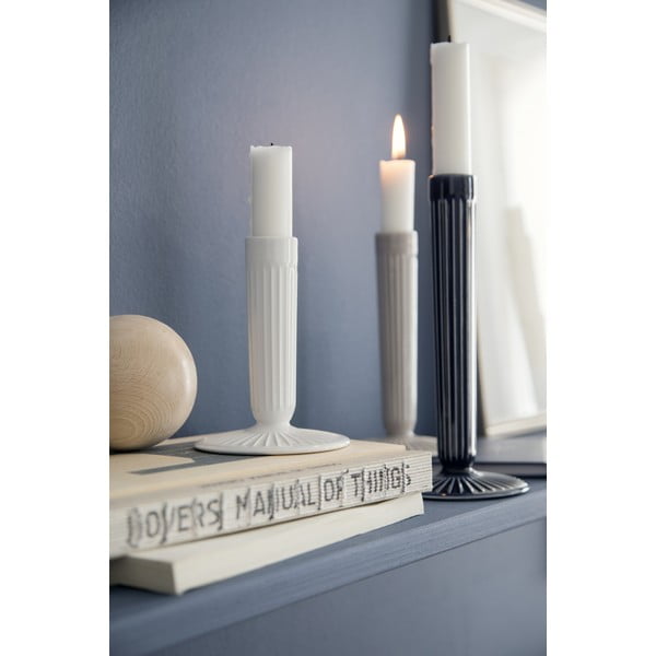 Bijeli svijećnjak od kamenine Kähler Design Hammershoi, visina 12 cm-image-1