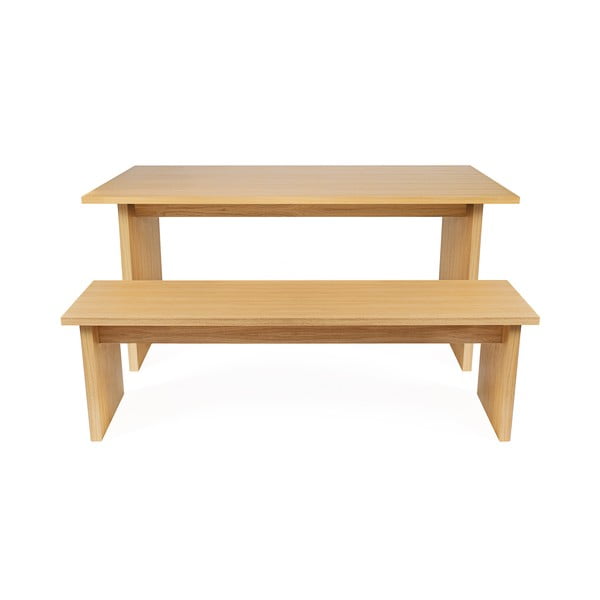 Blagovaonski stol s pločom u dekoru hrasta 90x160 cm Stripe - Woodman-image-4