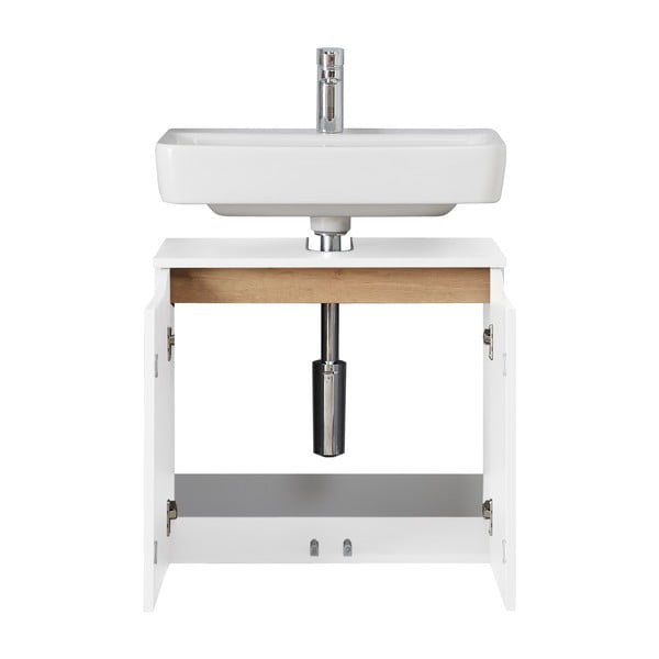 Bijeli niski/zidni ormarić bez umivaonika 60x53 cm Set 857 – Pelipal-image-3