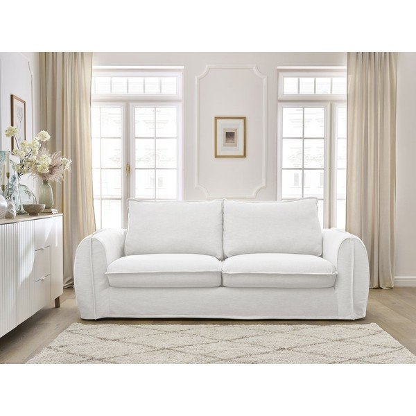 Bijela sofa za spavanje/sklopiva 236 cm Archimede – Bobochic Paris-image-1