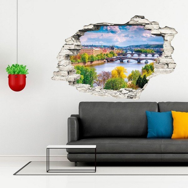 3D zidna naljepnica Ambiance Prague Spring, 90 x 60 cm-image-3