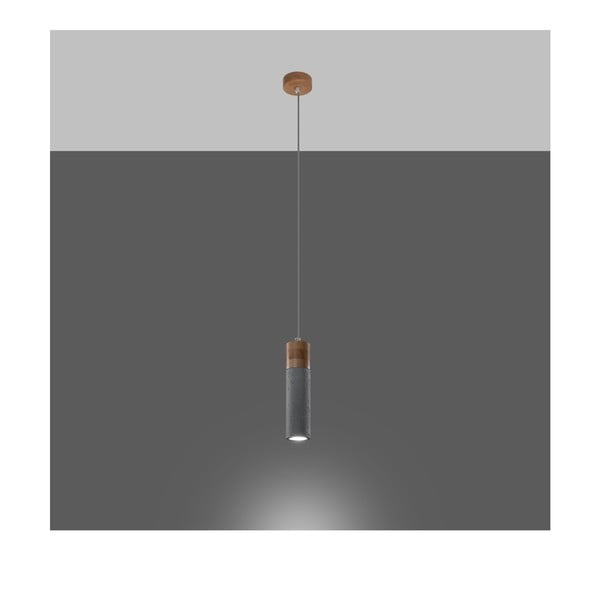 Siva viseća svjetiljka ø 7 cm Susanna – Sollux-image-1