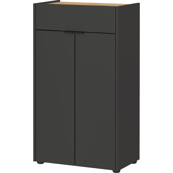 Antracitno sivi visok kupaonski ormarić 60x98 cm Forano – Germania-image-3