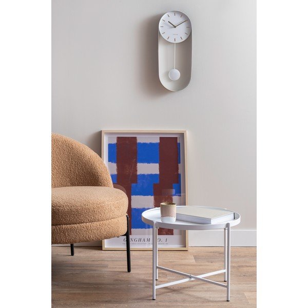 Bijeli metalni okrugao stolić za kavu ø 50 cm Meseta  – Leitmotiv-image-1