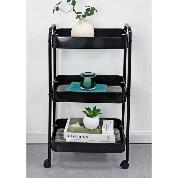 Metalna kolica za posluživanje na kotačima 29,5x41 cm Leiky – Yes Everyday-image-1