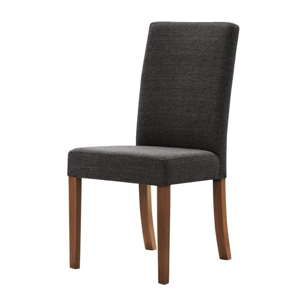 Antracit siva stolica s tamnosmeđim nogama od drveta bukve Ted Lapidus Maison Tonka