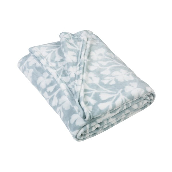 Plava deka od flisa 200x240 cm Brooke Floral – Catherine Lansfield