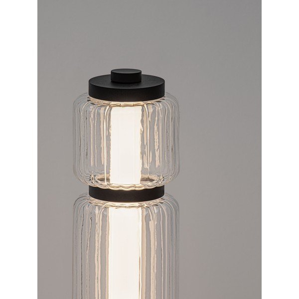 Mat crna staklena LED stojeća svjetiljka (visina 123 cm) Liesa – Nova Luce-image-3