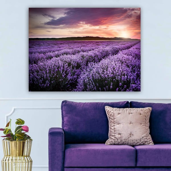 Slika 100x70 cm Lavender Field - Wallity-image-1